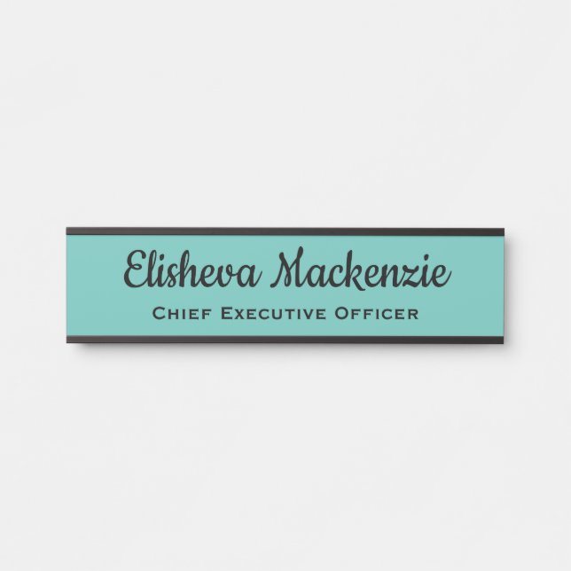 Porte-nom Pour Porte Panneau de signalétique de porte de bureau - Bleu  (Devant)