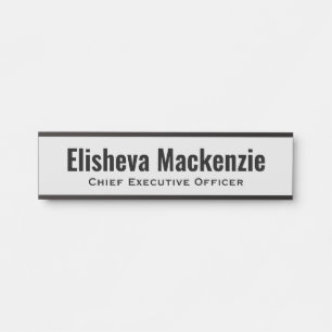 Porte-nom Pour Porte Panneau de signalétique de porte de bureau gris