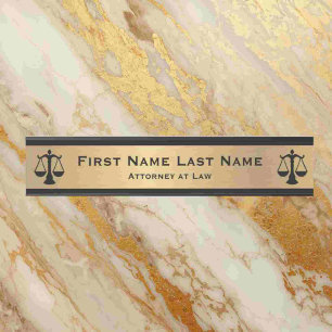 Porte-nom Pour Porte Panneaux de porte pour avocat Avocat Or Long Nom  