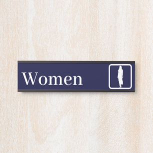 Porte-nom Pour Porte Panneaux de salle de bain personnalisés pour femme