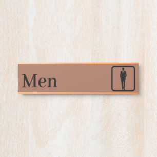 Porte-nom Pour Porte Panneaux de salle de bain personnalisés pour homme