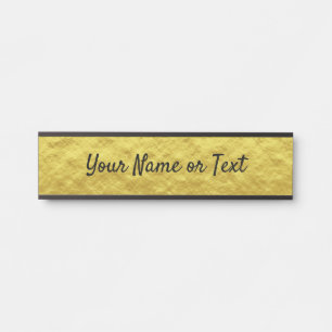 Porte-nom Pour Porte Papier doré de luxe personnalisé