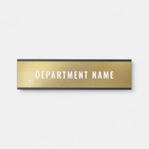 Porte-nom Pour Porte Parties scintillant or Simple Nom du ministère Sig