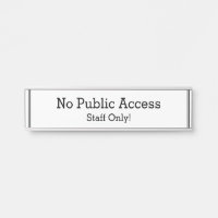 "Pas d'accès public"