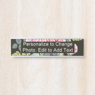 Porte-nom Pour Porte Photo personnalisée Nom de l'oeuvre École Bureau A