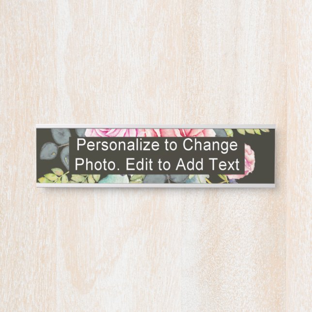 Porte-nom Pour Porte Photo personnalisée Nom de l'oeuvre École Bureau A (Devant)