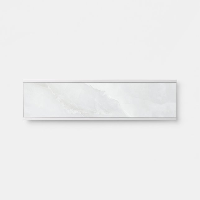 Porte-nom Pour Porte Pierre et cristal d'agate fluide abstraite de luxe (Devant)