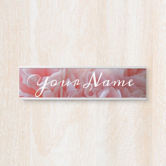 Porte-nom Pour Porte Pink Mallow (Devant)