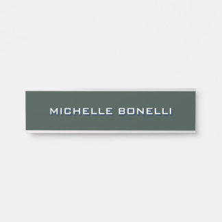 Porte-nom Pour Porte Plaine minimaliste moderne Celtic Green