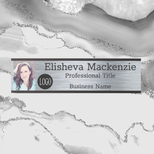 Porte-nom Pour Porte Porte de bureau Faux Argent Signal photo Logo