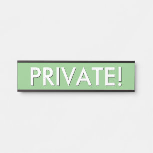 Porte-nom Pour Porte "PRIVÉ !"Plaque