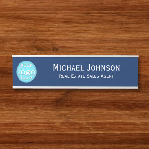 Porte-nom Pour Porte Professionnel Business Office Nom du logo Titre Bl