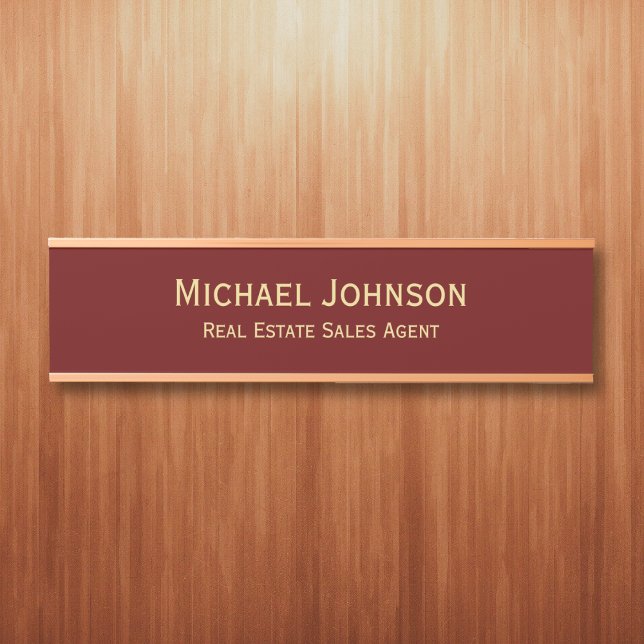 Porte-nom Pour Porte Professionnel Moderne Bureau Titre (Professional Modern Business Office Name Title Door Sign)