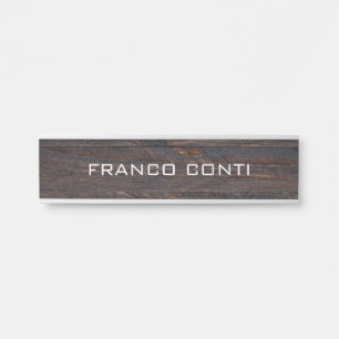 Porte-nom Pour Porte Professionnel moderne minimaliste Plain