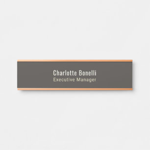 Porte-nom Pour Porte Professionnel Moderne Minimaliste Simple