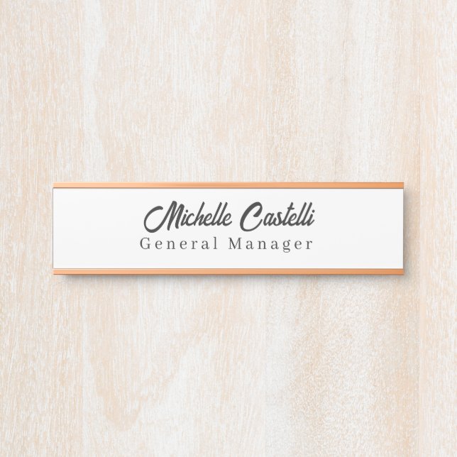 Porte-nom Pour Porte Professionnel Unique Classique Simple (Devant)