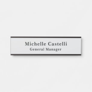 Porte-nom Pour Porte Professionnel Unique Classique Simple