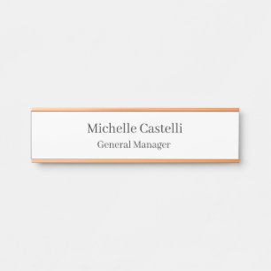 Porte-nom Pour Porte Professionnel Unique Classique Simple