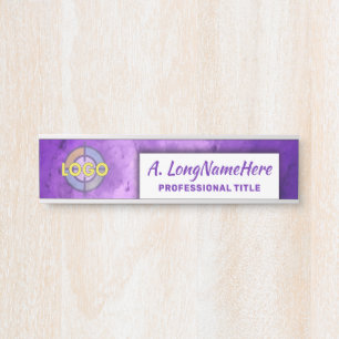 Porte-nom Pour Porte Purple Lavender Moderne Nameplate Office Créatif