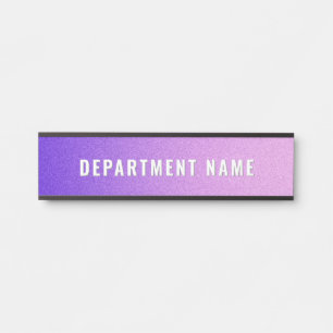 Porte-nom Pour Porte Purple Moderne Simple Nom du département Panneau d