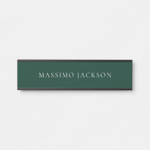 Porte-nom Pour Porte Regard esthétique moderne simple minimaliste vert 