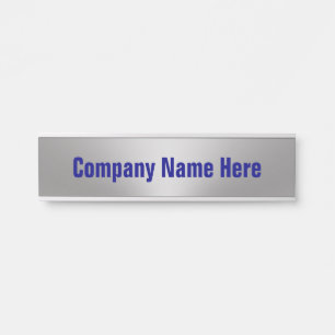 Porte-nom Pour Porte Regarder en métal brossé Bureau de nom commercial 