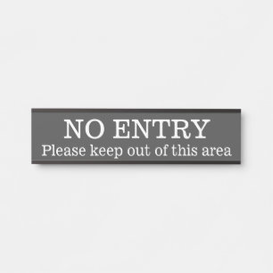 Porte-nom Pour Porte Respectable et propre "PAS D'ENTRÉE"