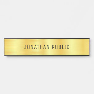 Porte-nom Pour Porte Revêtement métallique personnalisé Faux Gold El