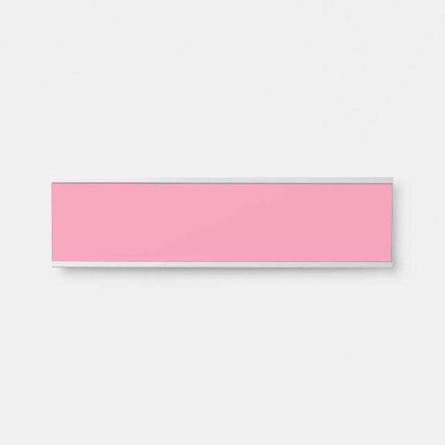 Porte-nom Pour Porte rose Baker-Miller (couleur unie) (Devant)