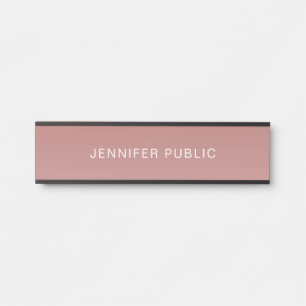 Porte-nom Pour Porte Rose Gold Elegant minimaliste moderne Modèle