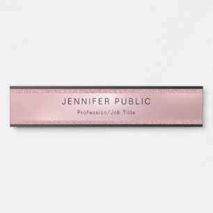 Porte-nom Pour Porte Rose Gold Parties scintillant Glamor Moderne Élé