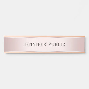 Porte-nom Pour Porte Rose Gold Tendance Moderne Élégant Nom Maison