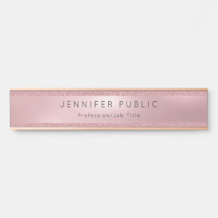 Porte-nom Pour Porte Rose populaire Parties scintillant or professionn