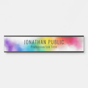 Porte-nom Pour Porte Rouge rose violet Jaune Bleu Vert Moderne Coloré