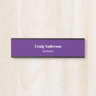 Porte-nom Pour Porte Royal Purple Professional Plain Moderne Élégant