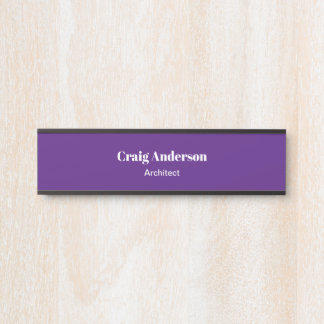 Porte-nom Pour Porte Royal Purple Professional Plain Moderne Élégant