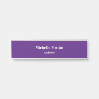 Porte-nom Pour Porte Royal Purple Professionnel Plain Moderne Élégant