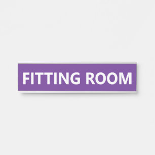 Porte-nom Pour Porte Salle d'essayage violette pour commerce de détail