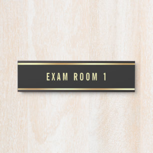 Porte-nom Pour Porte Salle d'examen du Modèle de texte personnalisé noi