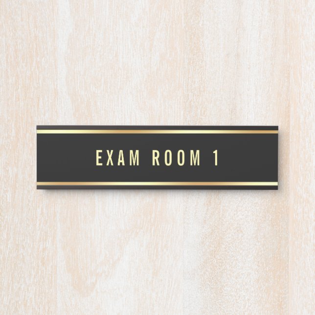 Porte-nom Pour Porte Salle d'examen du Modèle de texte personnalisé noi (Devant)