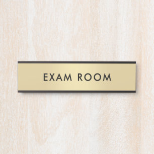 Porte-nom Pour Porte Salle d'examen Modèle de texte personnalisable Gol