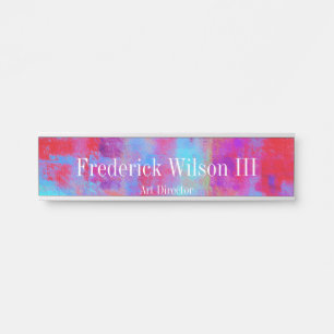 Porte-nom Pour Porte Signe cubique accrochant de porte de mur de bureau