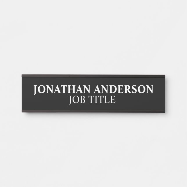 Porte-nom Pour Porte Signe de porte de bureau professionnel moderne (Devant)