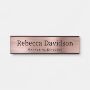 Porte-nom Pour Porte Signes de porte pour bureau Signal de porte Rose O