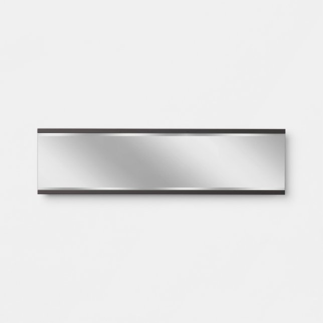 Porte-nom Pour Porte Silver Blank Background For Your Text House (Devant)