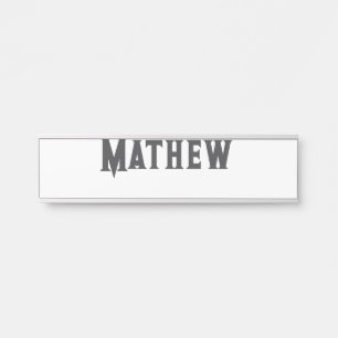 Porte-nom Pour Porte simple lettre initiale monogramme ajouter votre no