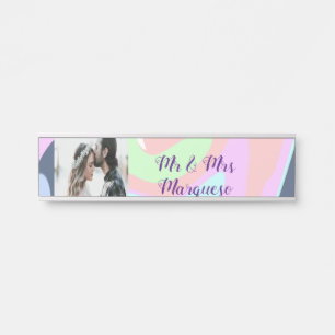 Porte-nom Pour Porte simple minimal ajoutez votre nom photo peinture pa