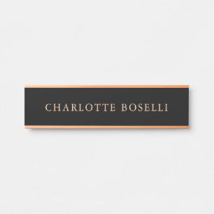 Porte-nom Pour Porte Simple minimaliste élégant classique professionnel