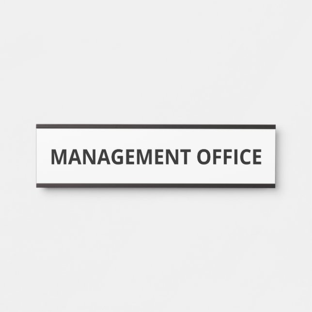 Porte-nom Pour Porte Simple White Management Office (Devant)