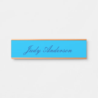Porte-nom Pour Porte Sky Blue Professional Plain Moderne Élégant